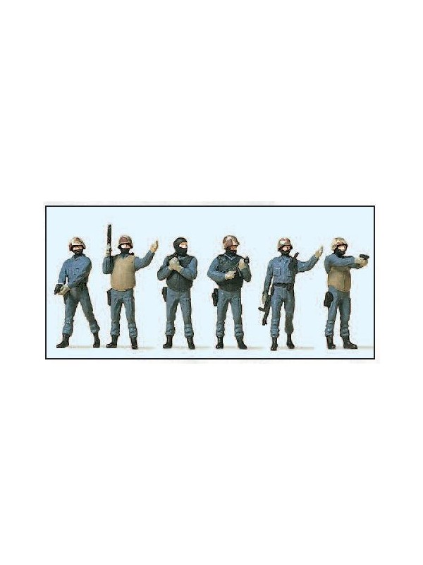 PREISER 10446 Scala HO Poliziotti del GSG 9 pz. 6