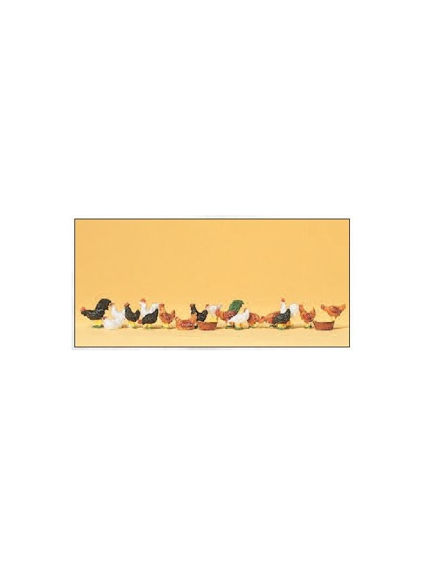 PREISER 14168 Scala HO Galli e galline