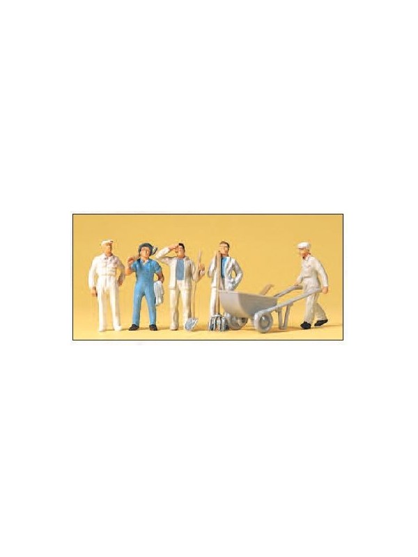 PREISER 14144 Scala HO Operai con carriola