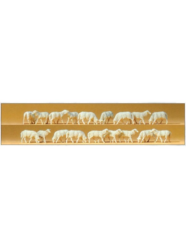PREISER 14161 Scala HO Pecore assortite 18 pezzi