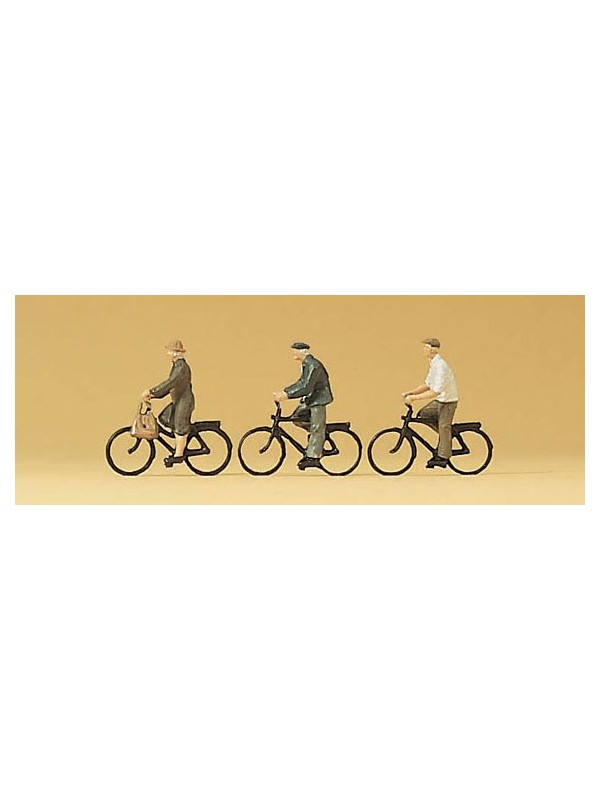 PREISER 79087 Scala N Ciclisti anziani pezzi 3
