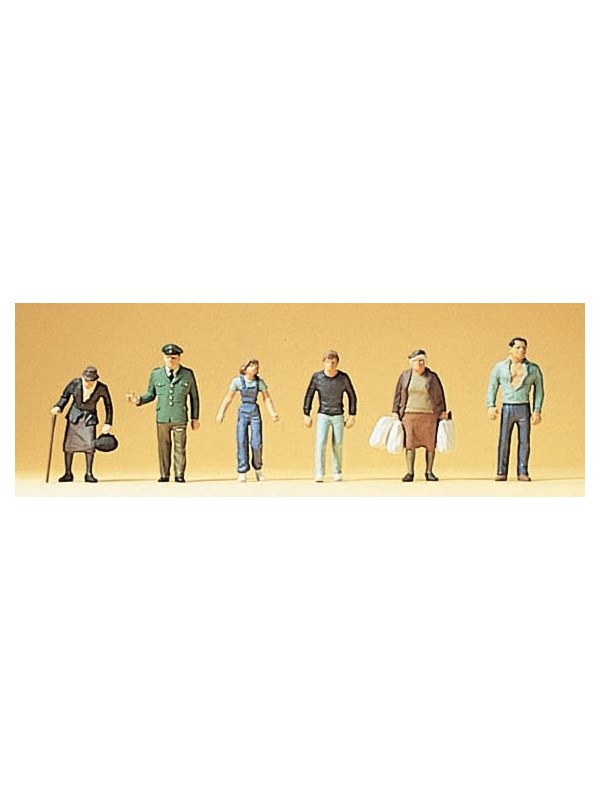 PREISER 79111 Scala N Passanti con poliziotto