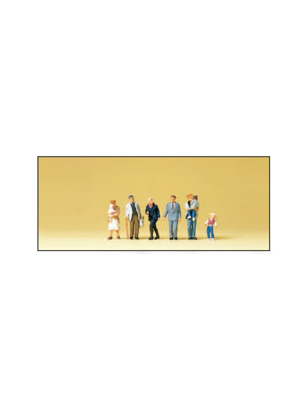 PREISER 79146 Scala N Persone a passeggio con bambini