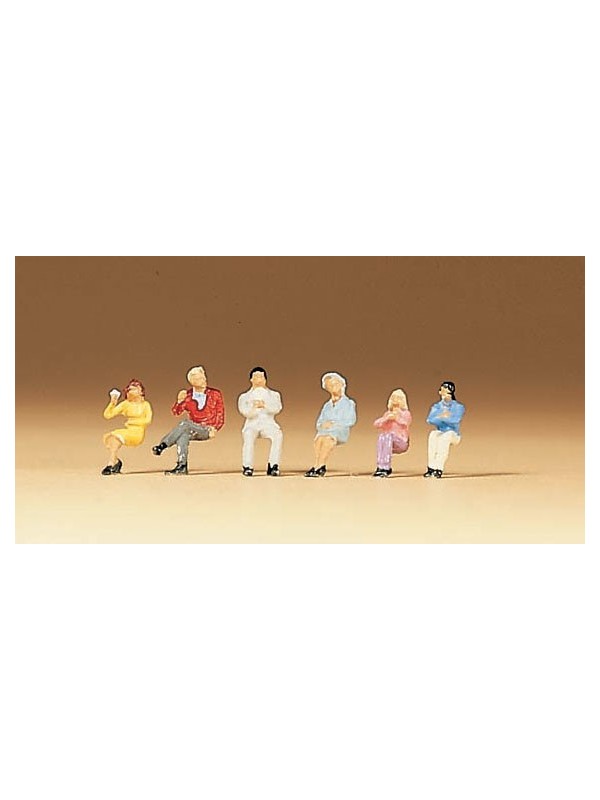 PREISER 79014 Scala N Persone sedute pezzi 6