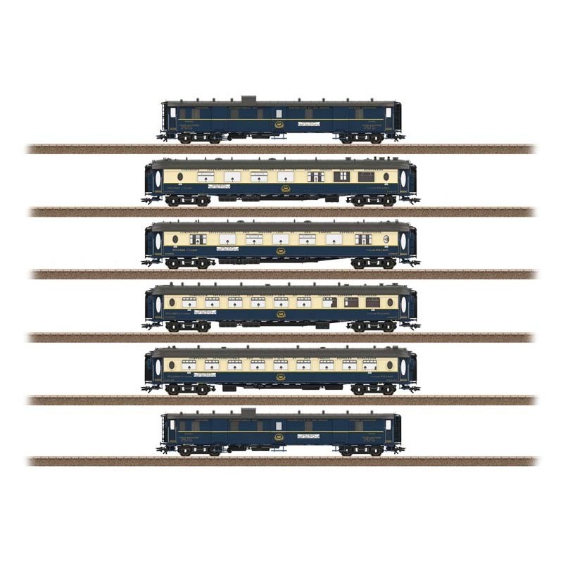 Set di carrozze Pullman, CIWL. Stella alpina. TRIX 26470