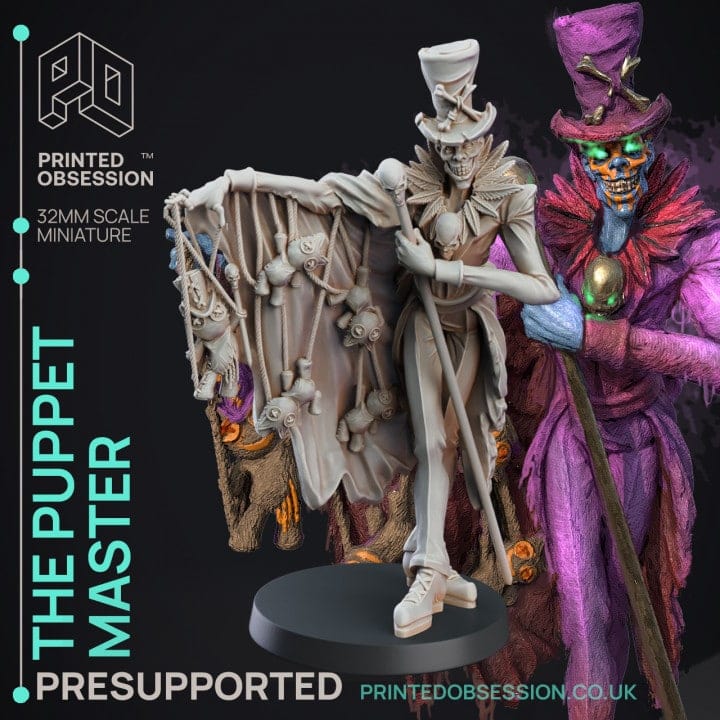 Puppet master marionettista burattinaio demoniaco non morto circo horror miniatura 3D resina