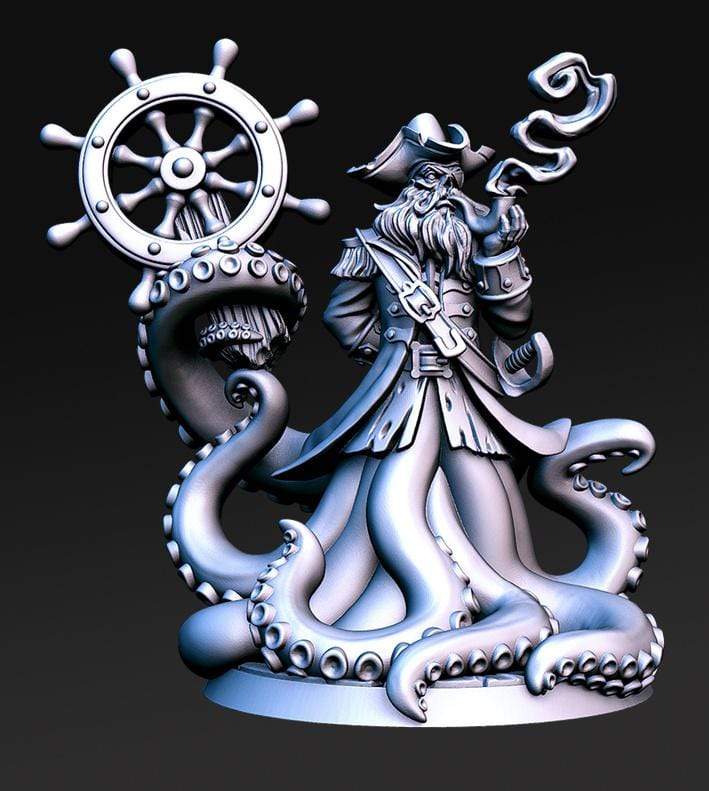 Quidd cecaelia capitano corsaro pirata miniatura 3D resina