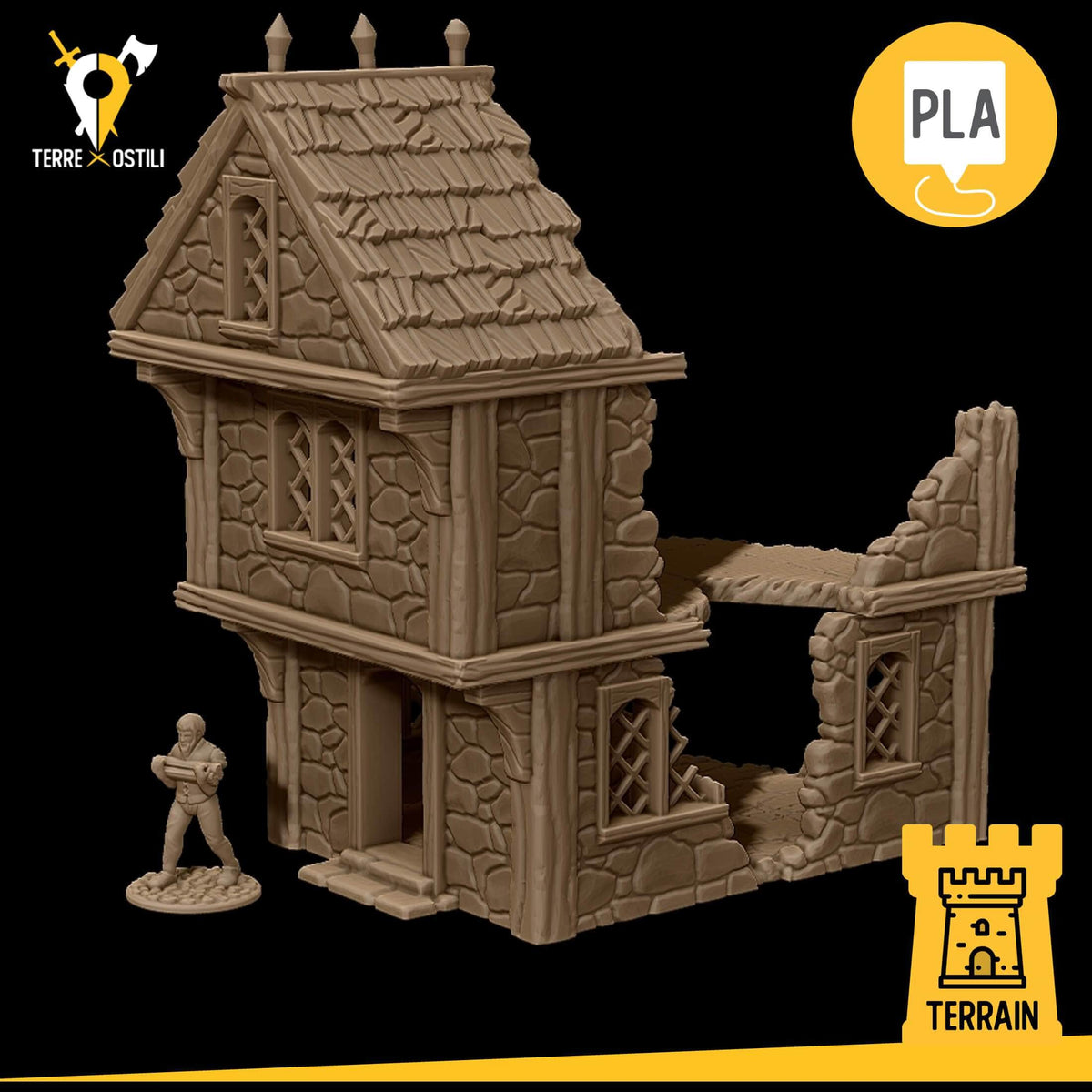 Rovina casa contadino diroccata edificio fantasy scenico