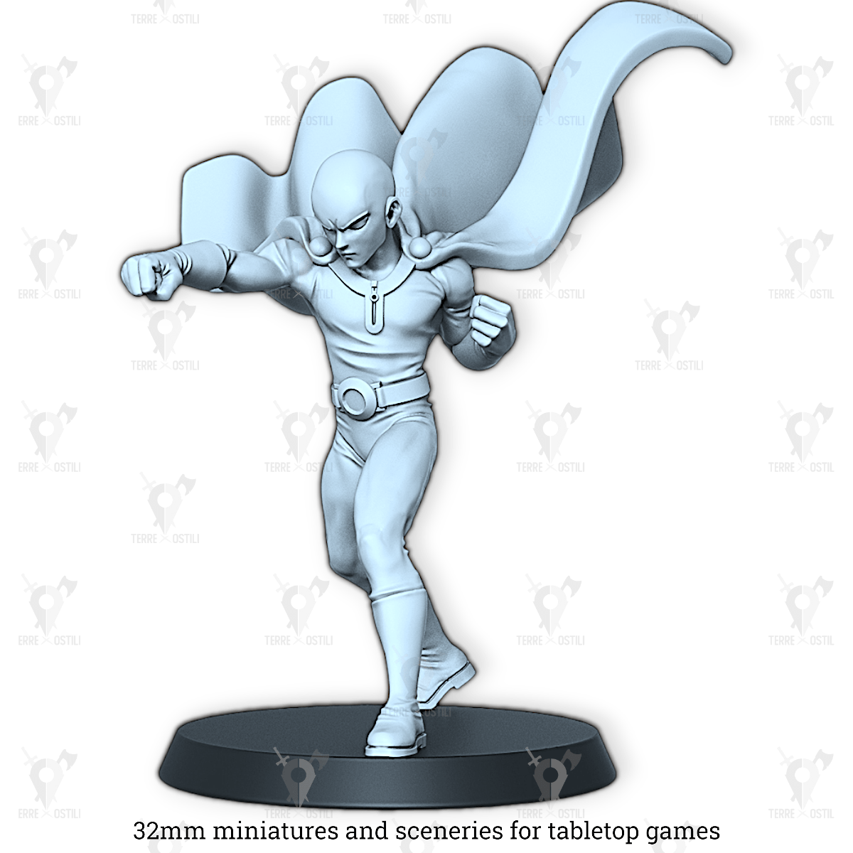 Saitama umano monaco guerriero supereroe | miniatura 3D resina | Terre Ostili