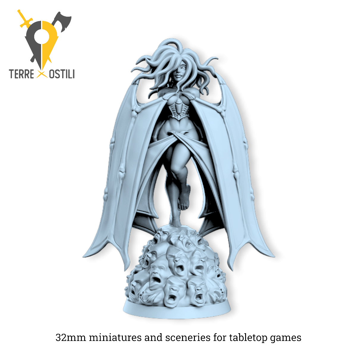 Salanith principessa demone succube | miniatura 3D resina | Terre Ostili