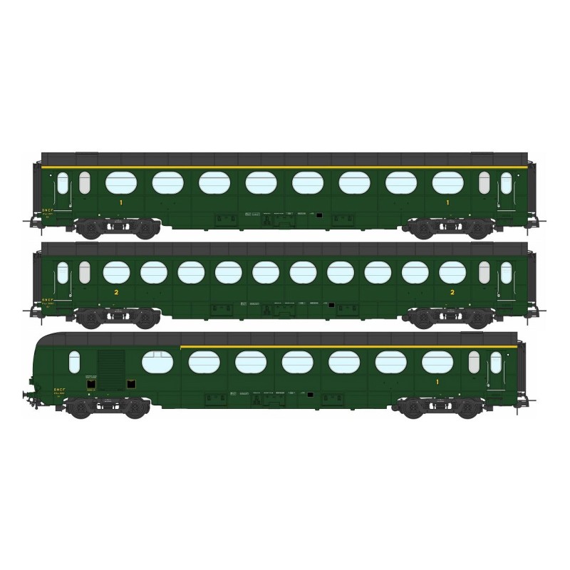 Set di auto leggere "saucissons", SNCF. REE MODELES VB-469