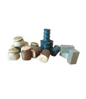 Scythe: Risorse Realistiche in Resina e Metallo - 80 Pezzi per un Gioco Strategico Coinvolgente e Immersivo 1-5 Giocatori