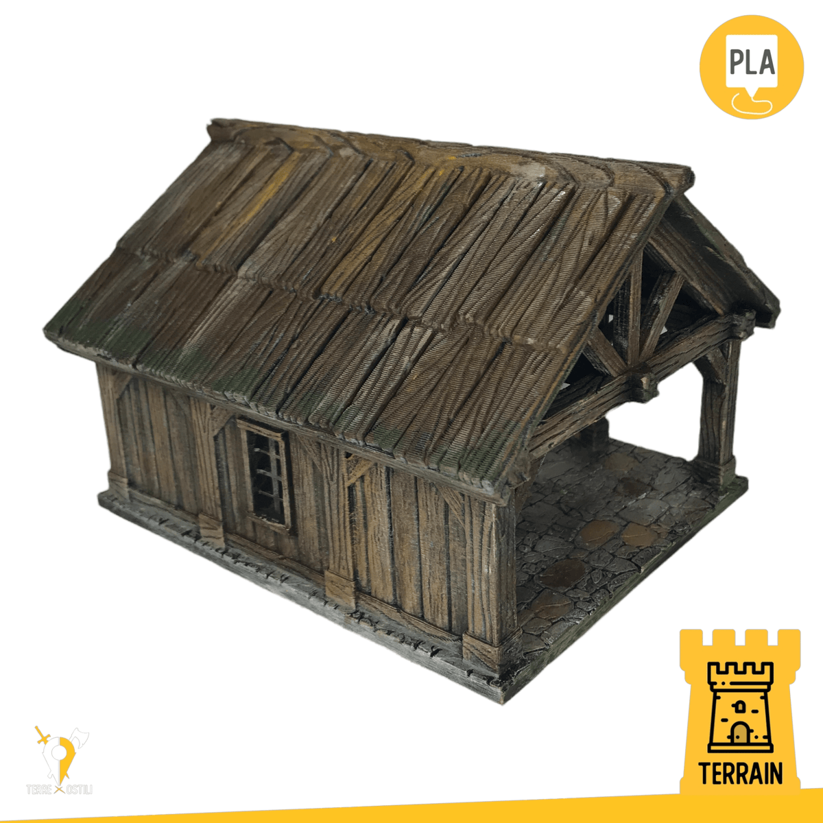 Segheria carpentiere falegname legno edificio fantasy scenico