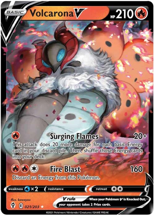 Volcarona V 021/203 - ENG - Near Mint - Sword and Shield - Evolving Skies - Carta Pokemon