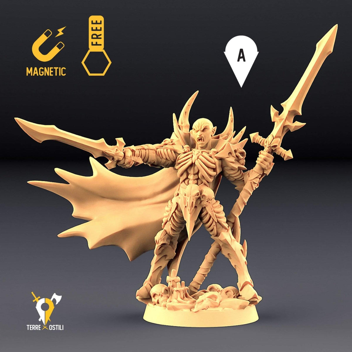 Signore Vampiro lord non morto miniatura 3D