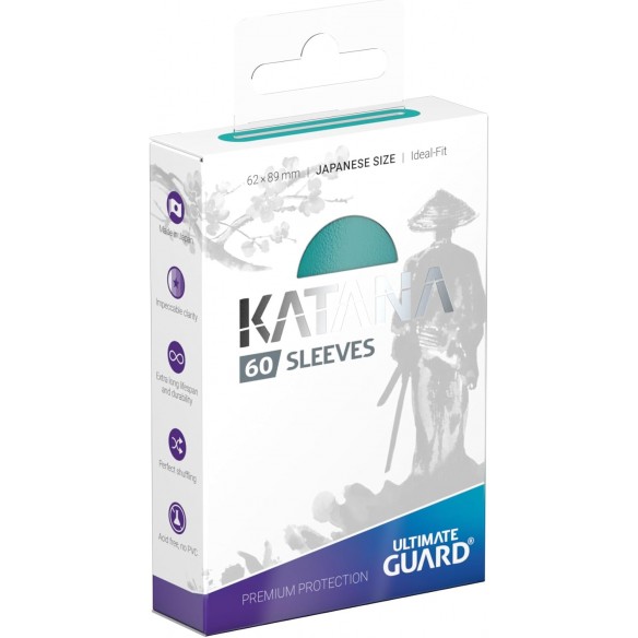Small Japanese - Katana Sleeves - Turquoise (60 Bustine) - Ultimate Guard