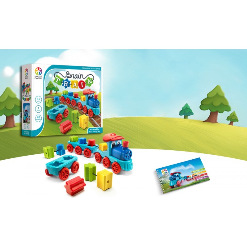 SMART GAMES BRAIN TRAIN, TRENINO CON LE FORME PER L'ORIENTAMENTO SPAZIALE, DAI 3 ANNI