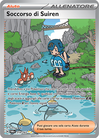 Soccorso di Suiren 219/167 Alternative Art Illustrazione Speciale - ITA - Near Mint - Scarlatto e Violetto - Crepuscolo Mascherato - Carta Pokemon