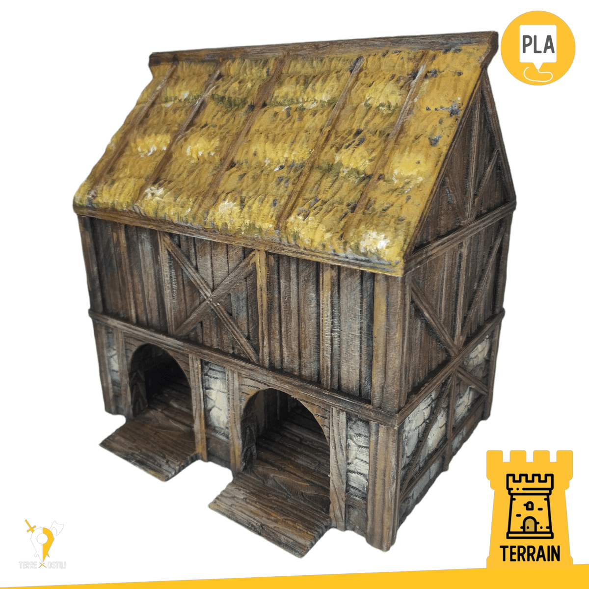 Stalla edificio contadino villaggio fantasy scenico