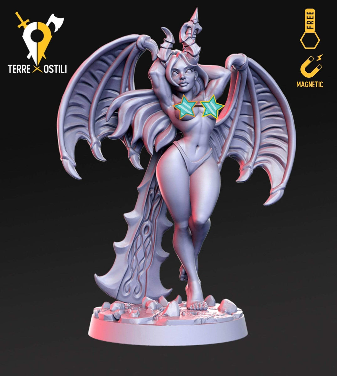 Succube akisha boia guerriero miniatura 3D