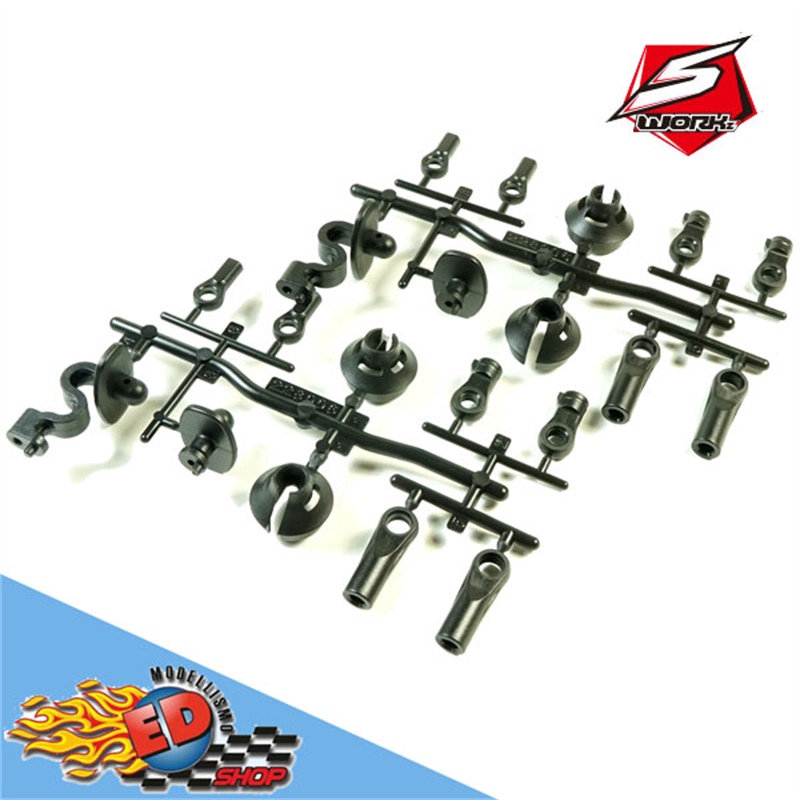 SWORKz Shock End (HARD) / Body Mount / Ball Ends Set (2Set) - [SW228006A]