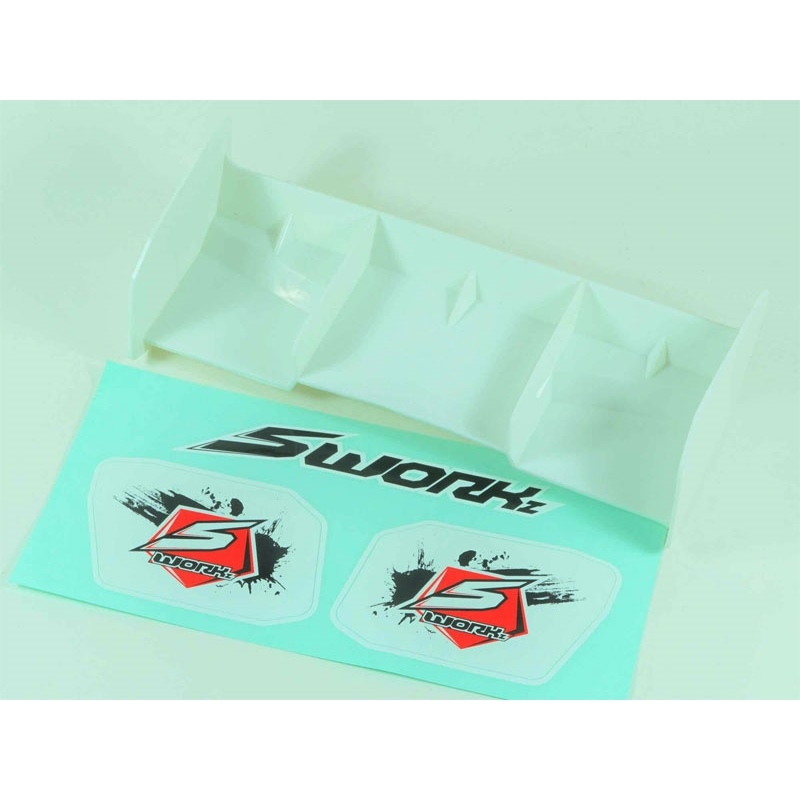SWORKz 1/8 Off Road Pro Race Wing (WH)(W/o Holes) - [SW228022AWH]