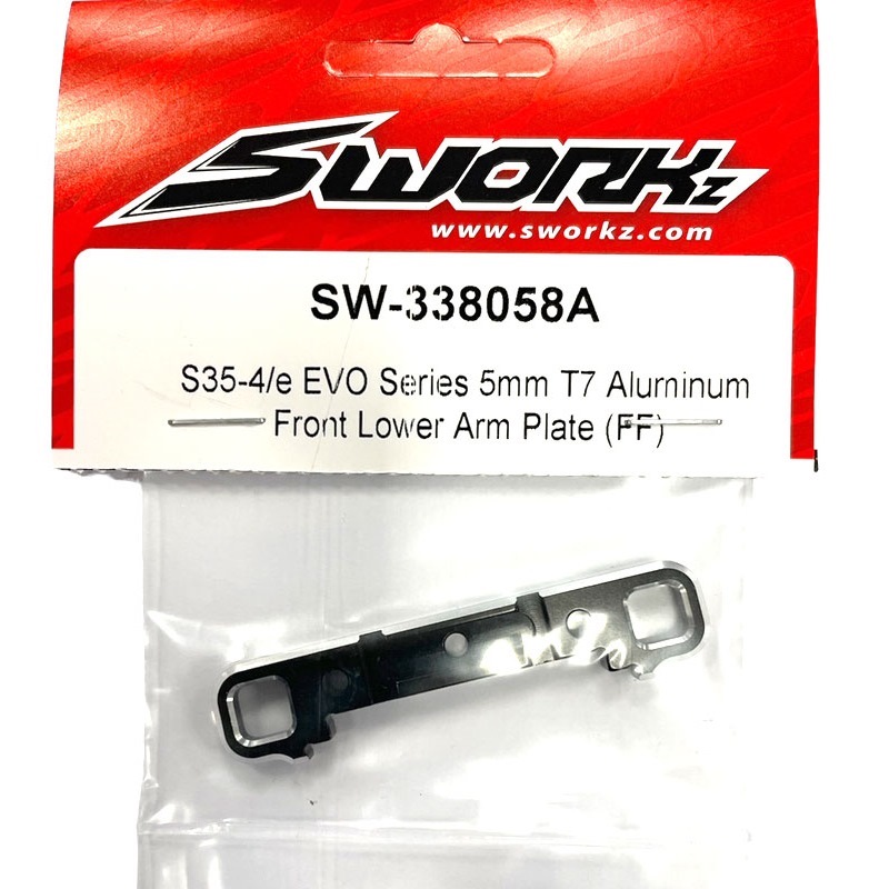 SWORKz 5mm T7 aluminum lower front wishbone mount - [SW338058A]