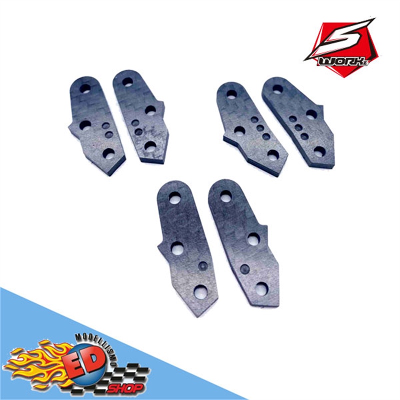 SWORKz S35-4 Series Carbon Steering Arm Set Elliott Boots (6) - [SWC348001]