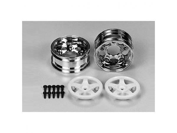 Tamiya Ruote cromate/bianche 26 mm (x2) 50672