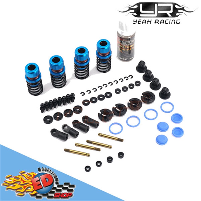 Yeah Racing set ammortizzatori 50mm per 1/10 DRIFT SPEC (4) BLU - [TATT-022BU]