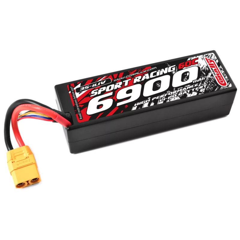 Team Corally 49136-X Batteria Lipo 6900Mah 3S 11,1V Sport Racing 50c Hard Case - XT-90