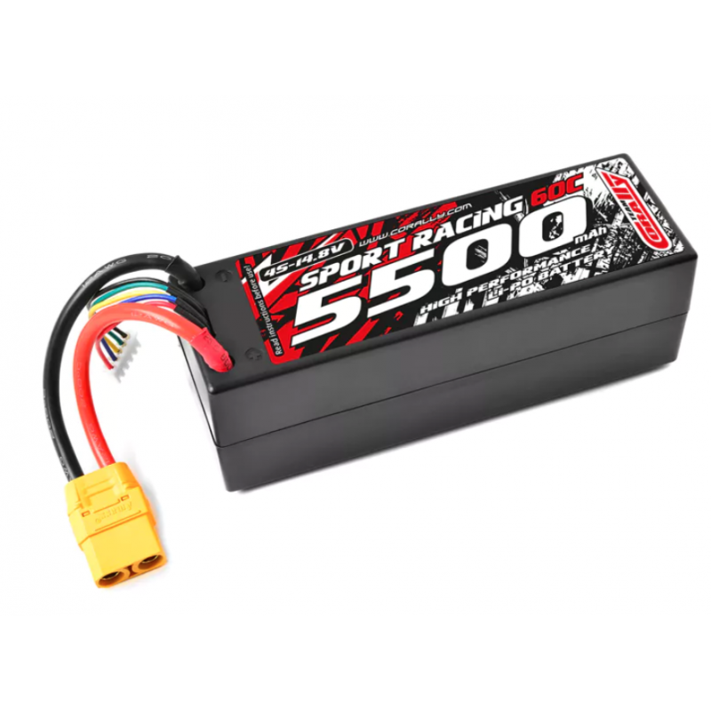 Team Corally Batteria Lipo 5500Mah 4S 14,8V Power Racing 60c Hard Case - XT-90