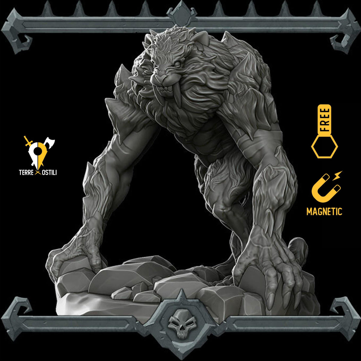 Tigre mannaro licantropo miniatura