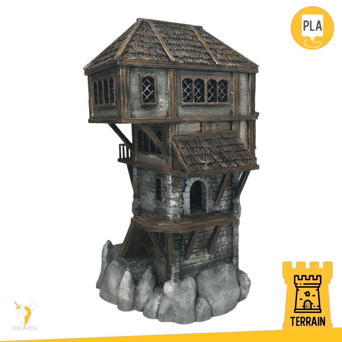 Torre mago osservatorio alchimista edificio fantasy scenico