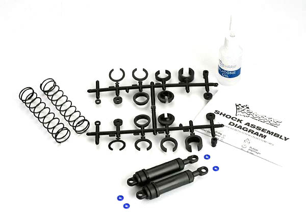 Traxxas Ammortizzatore completo xx lungo Nero (x2) 3762