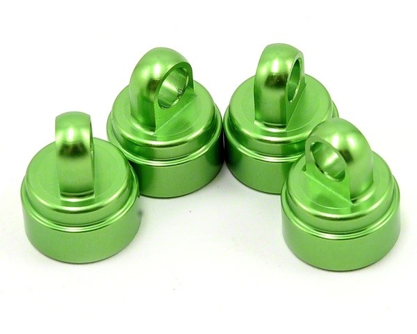 Traxxas Tappo per ammortizzatore in alluminio verde (x4) 3767G