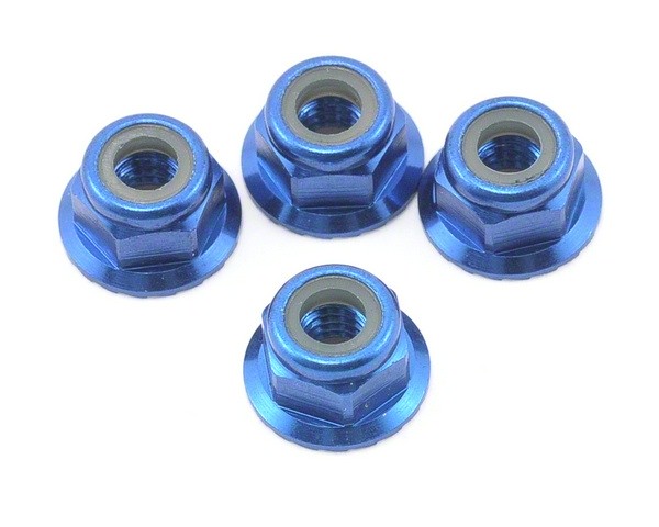 Traxxas Dadi Nylstop 4 mm alluminio Blu (x4) 1747R