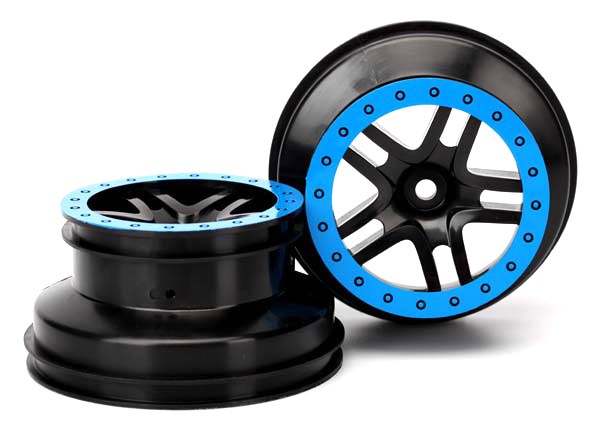Traxxas Cerchi SCT nero/blu (x2) 5884A