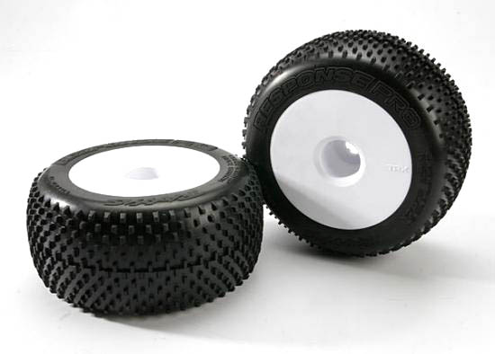 Traxxas 3.8 Pneumatici Response Pro + Cerchi bianchi (x2) 5375R