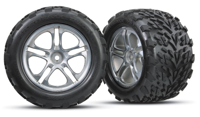 Traxxas Pneumatici Talon 3.8 + cerchi Split Spoke Chrome (x2) 5174A