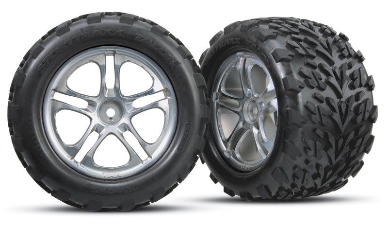 Traxxas Pneumatici Talon 3.8 + cerchi Split Spoke Chrome (x2) 5174R