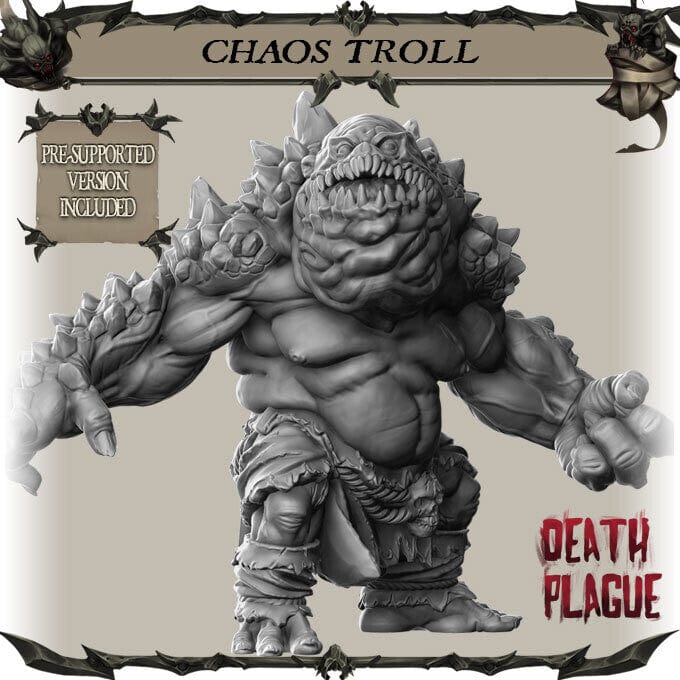 Troll del chaos troll delle pietre sottosuolo miniatura 3D resina