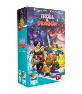 Troll & Dragon - Gioco da Tavolo Avventura Epica per Famiglie, 2-5 Giocatori, 20 Minuti di Divertimento e Strategia!