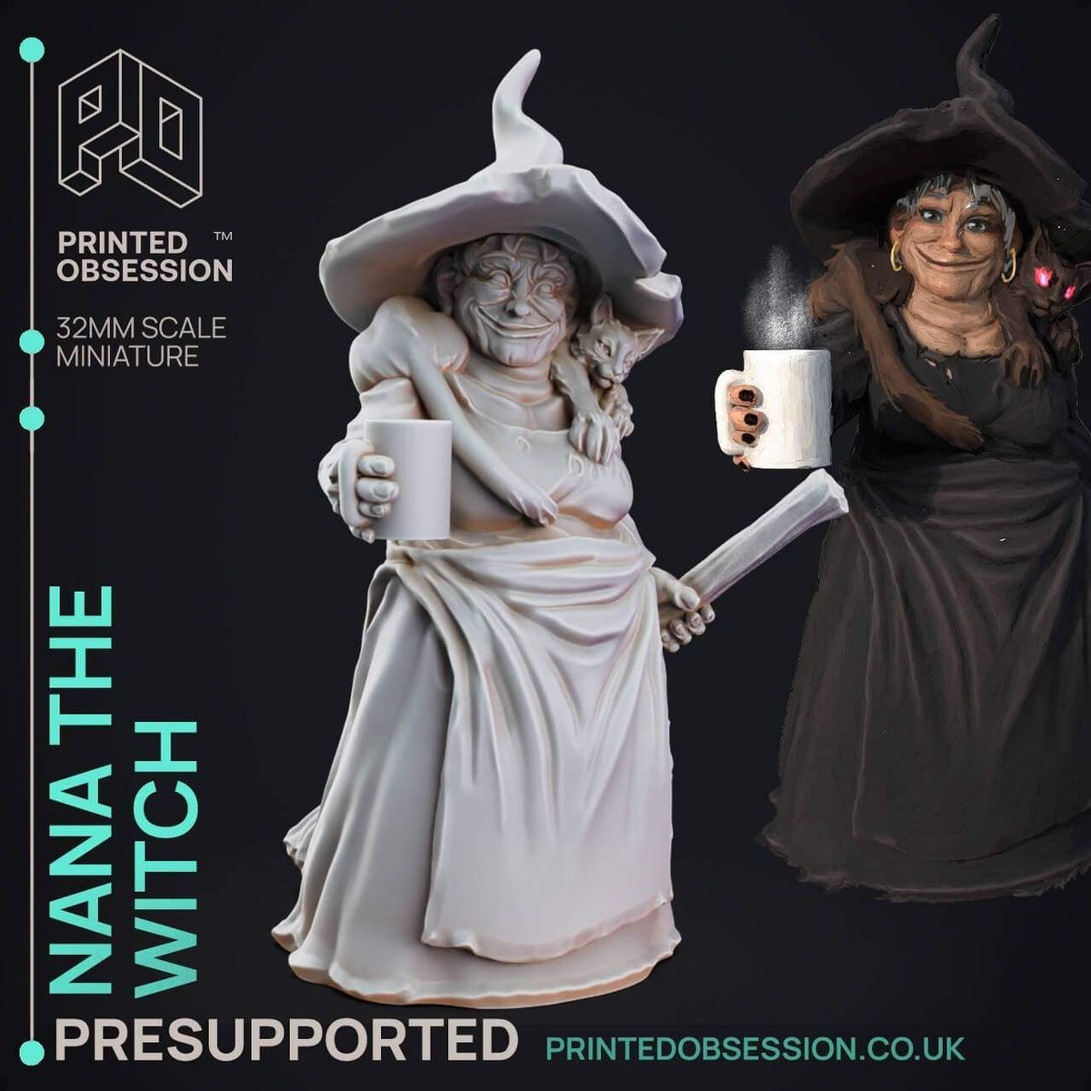 Umana Strega megera fattucchiere miniatura 3D