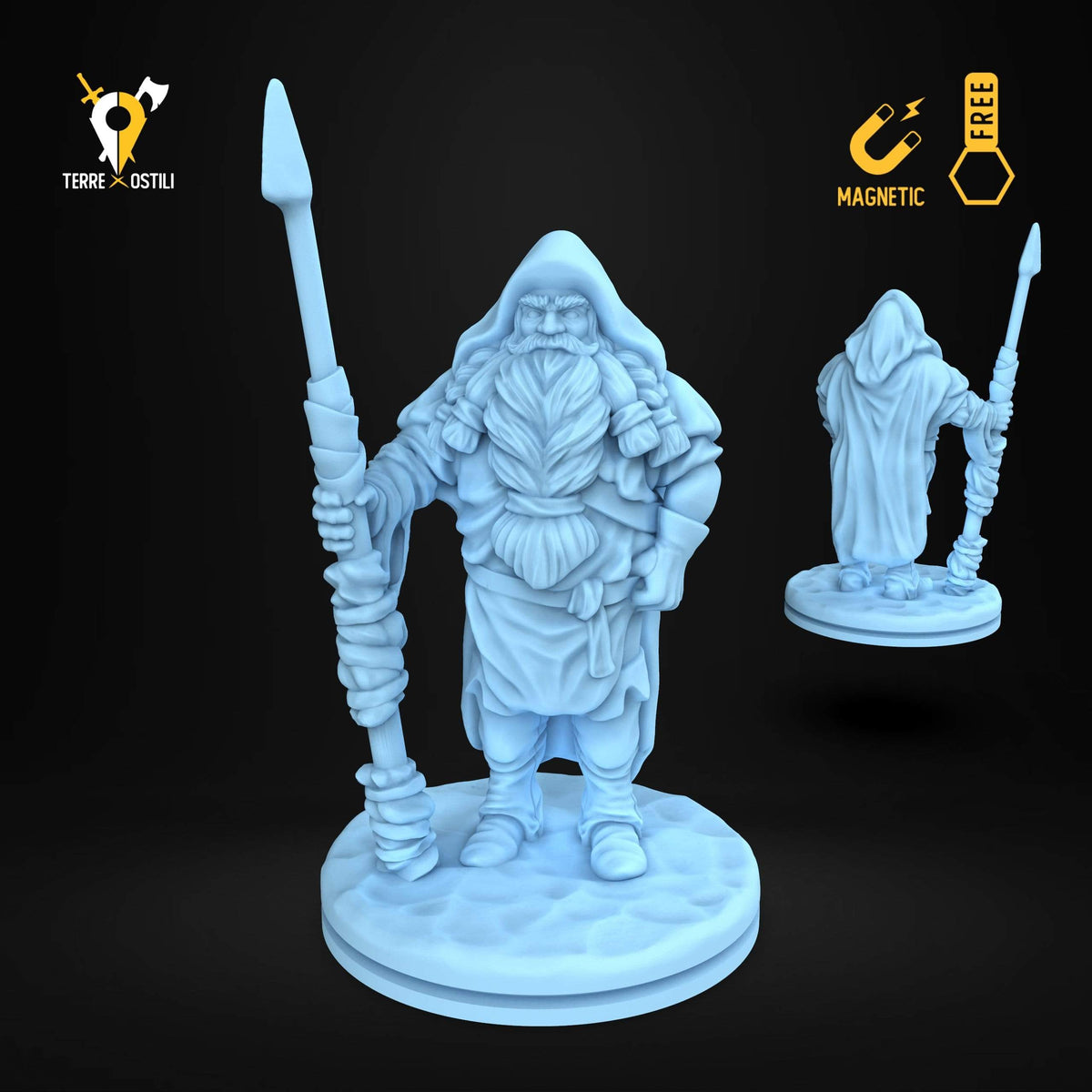 Umano cacciatore dei ghiacci villaggio miniatura