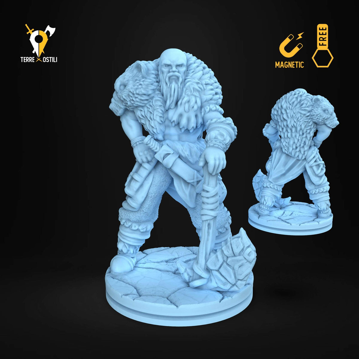 Umano guerriero tribù dei ghiacci miniatura