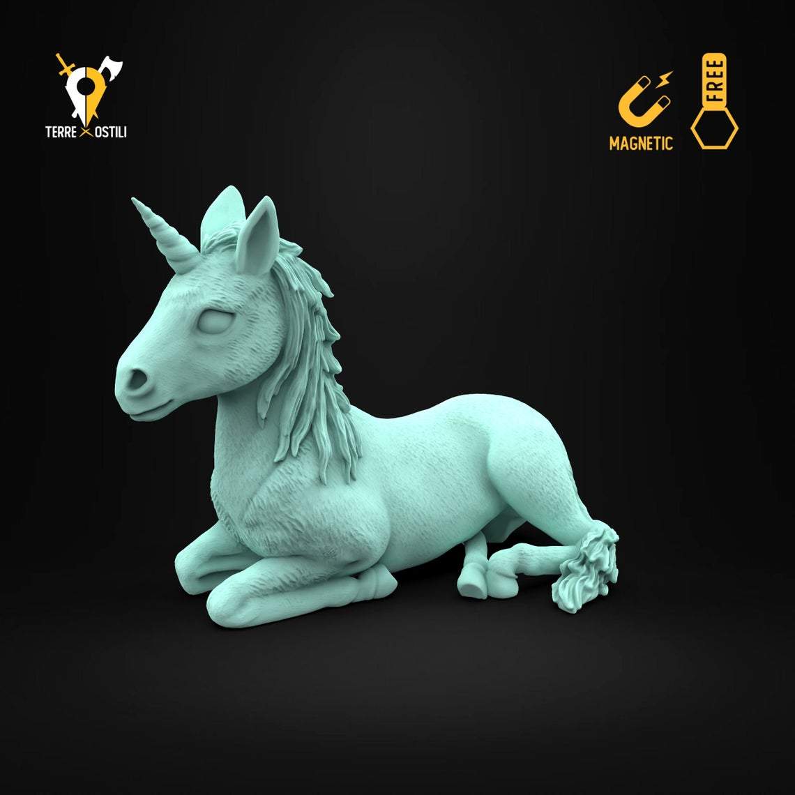 Unicorno cucciolo miniatura compagno animale famiglio