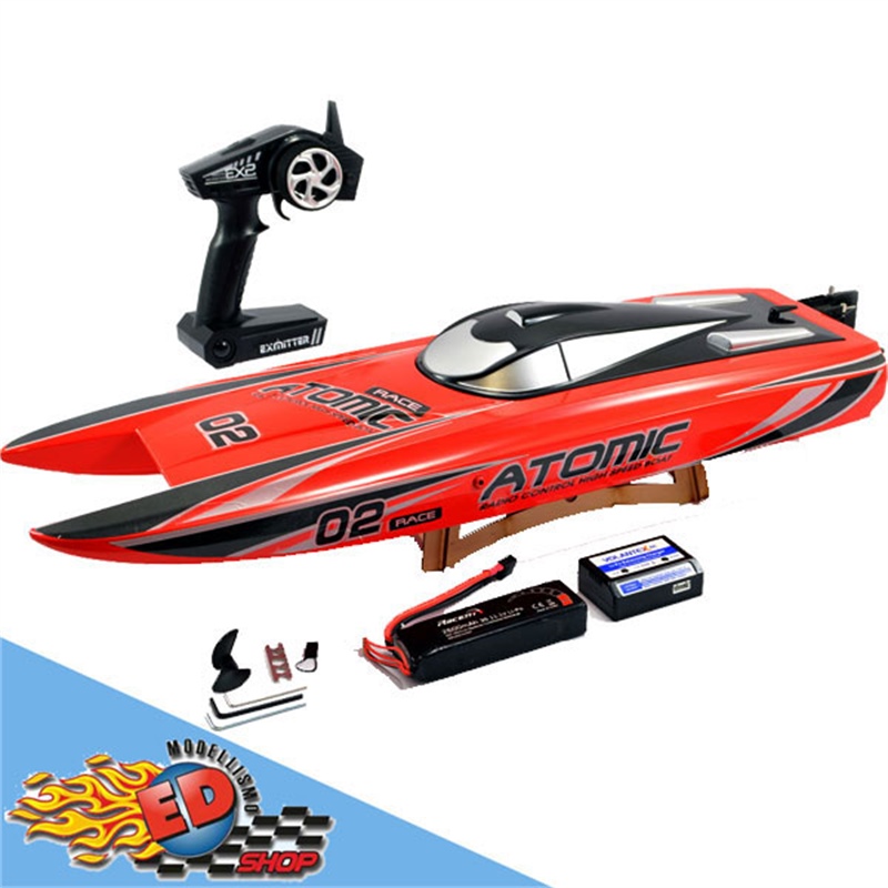 VOLANTEX Racent Atomic 70cm Brushless Racing Boat (RED) ARTR - [V792-4R]