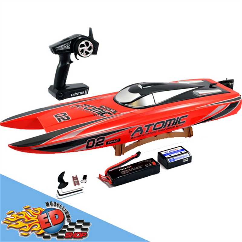 VOLANTEX Racent Atomic 70cm Brushless Racing Boat (RED) RTR - [V792-4RCE]