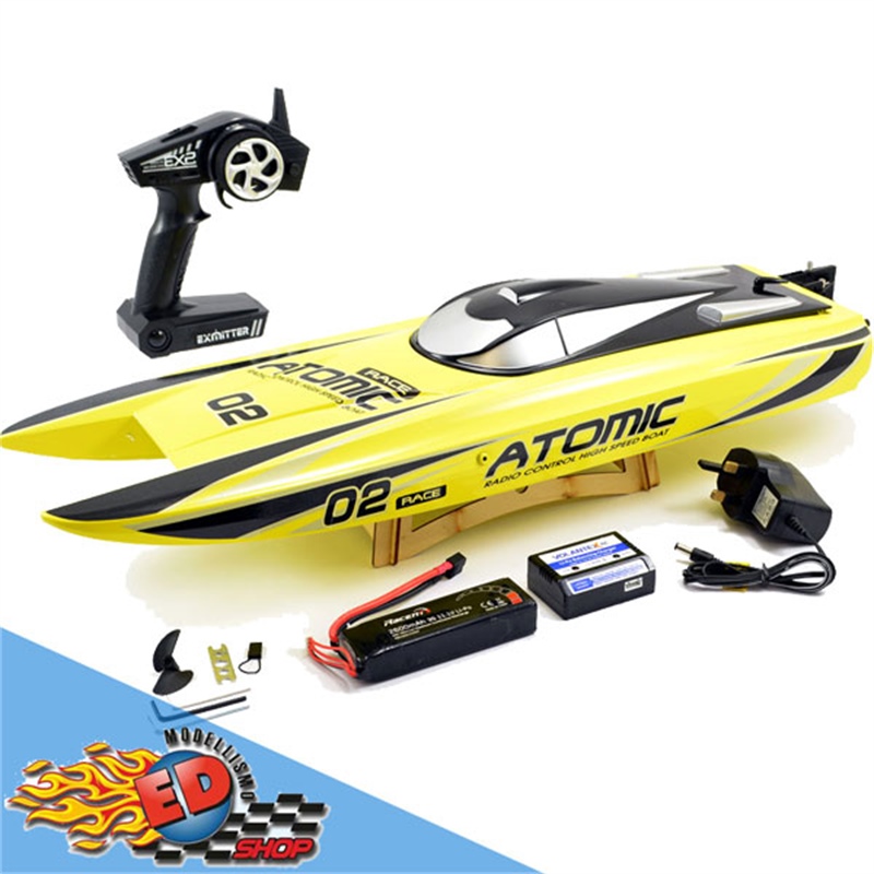VOLANTEX Racent Atomic 70cm Brushless Racing Boat (YELLOW) RTR - [V792-4Y]